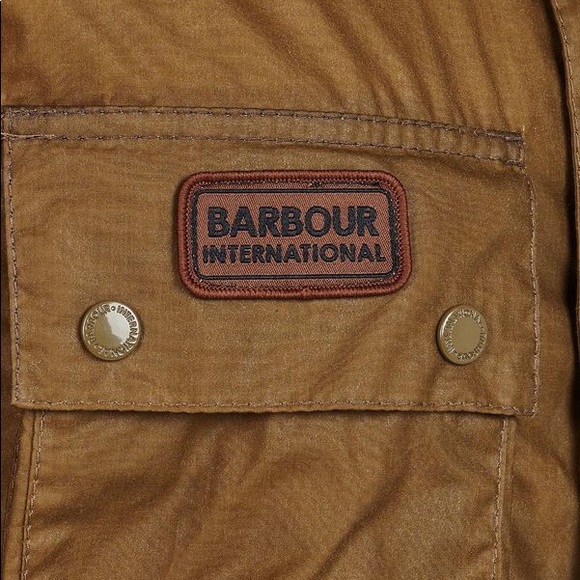 ❌SOLD❌ BARBOUR MWX1784SN31 Lightweight Sl International Waxed Cotton Sand Jacket - Picture 4 of 8